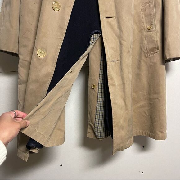 Brooks Brothers Traveler England Heavy Duty Canvas Wool Lined Trench Jacket - Picture 12 of 16